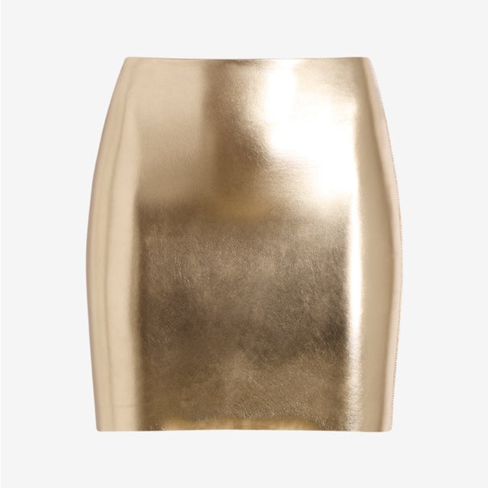 COMMANDO Faux Leather Micro-Mini Skirt in Gold Leaf ( Limited Edition)